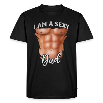 Father's Day 2023 - I Am A Sexy Dad - Men's Premium Organic T-Shirt - black - Front - Nico (187cm)