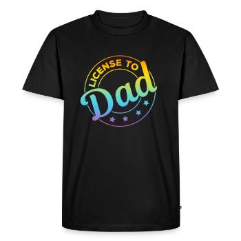 License To Dad - Father's Day 2023 Fathers Day Ide - Men's Premium Organic T-Shirt - black - Front - Nico (187cm)
