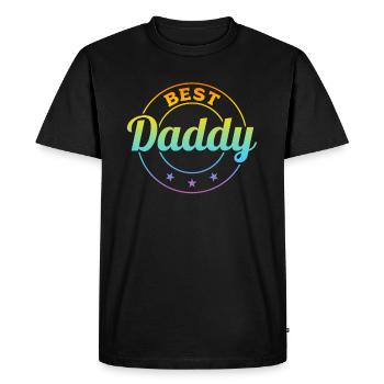 Best Daddy - Happy Father's Day Daddy - Men's Premium Organic T-Shirt - black - Front - Nico (187cm)