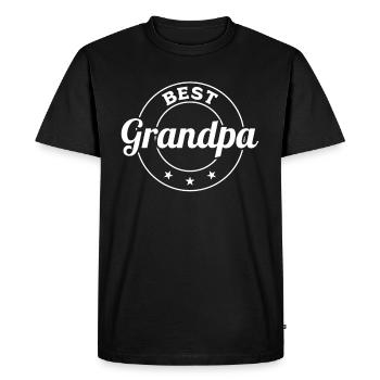Meilleur grand-père - Fête des pères - T-shirt Premium bio Homme - noir - Devant - Nico (187cm)