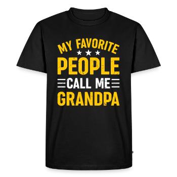 Fête des pères de grand-père - Mes gens préférés m’appellent - T-shirt Premium bio Homme - noir - Devant - Nico (187cm)