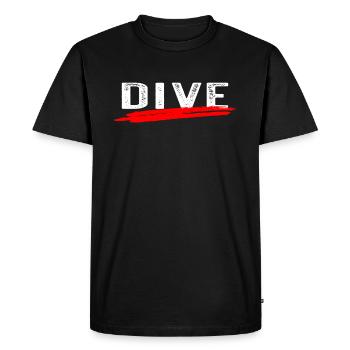 Plongeur Plongée sous-marine en apnée - T-shirt Premium bio Homme - noir - Devant - Nico (187cm)