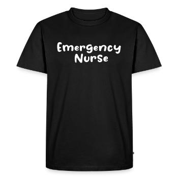 Infirmière infirmière - Infirmière d’urgence - T-shirt Premium bio Homme - noir - Devant - Nico (187cm)