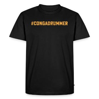 Conga Batteur Conga Tambour Conga Musicien - T-shirt Premium bio Homme - noir - Devant - Nico (187cm)