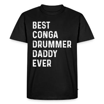 Meilleur batteur de conga Daddy - Conga Player Daddy - T-shirt Premium bio Homme - noir - Devant - Nico (187cm)