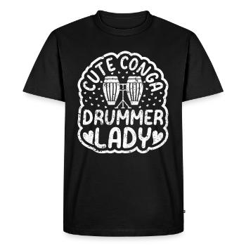 Joueur de conga Musicien de conga - Mignon batteur de conga L - T-shirt Premium bio Homme - noir - Devant - Nico (187cm)