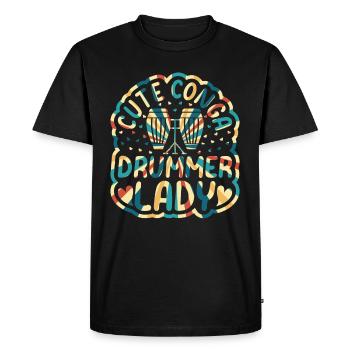 Cute Conga Drummer Lady - Conga Drums Conga Player - Men's Premium Organic T-Shirt - black - Front - Nico (187cm)