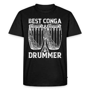 Best Conga Drummer Conga Musician Conga Drummer Co - Men's Premium Organic T-Shirt - black - Front - Nico (187cm)