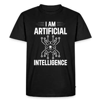 Ai Artificial Intelligence - I Am Artificial Intel - Men's Premium Organic T-Shirt - black - Front - Nico (187cm)