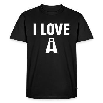 J’aime l’IA - Ai Robotique Ai Machines Artificial Int - T-shirt Premium bio Homme - noir - Devant - Nico (187cm)