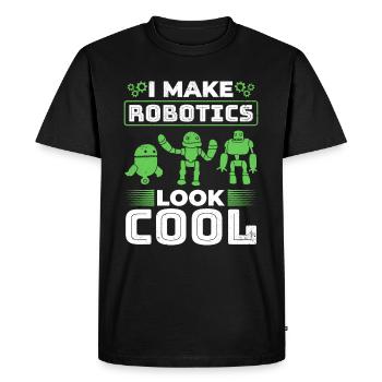 I Make Robotics Look Cool - Ai Robotic - Men's Premium Organic T-Shirt - black - Front - Nico (187cm)
