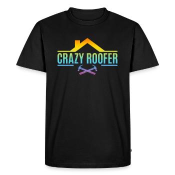 Crazy Roofer - Roofing Roofer - Men's Premium Organic T-Shirt - black - Front - Nico (187cm)