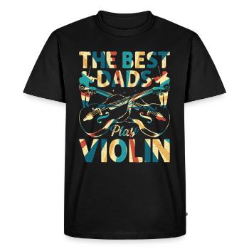 Les meilleurs papas jouent du violon violoniste violoniste - T-shirt Premium bio Homme - noir - Devant - Nico (187cm)
