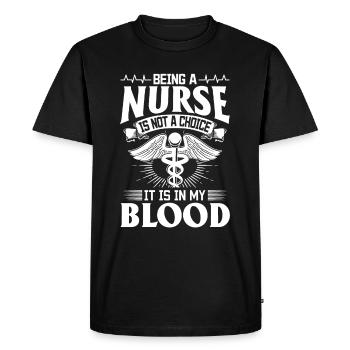Infirmière autorisée Infirmière hospitalière Infirmière gériatrique - T-shirt Premium bio Homme - noir - Devant - Nico (187cm)