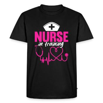 Nurse In Training - Funny Nurse Quotes - Men's Premium Organic T-Shirt - black - Front - Nico (187cm)
