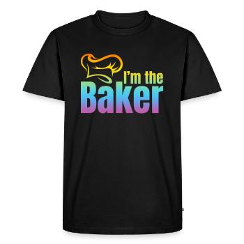 Bakery Baker Baker Sayings - I'm The Baker - Men's Premium Organic T-Shirt - black - Front - Nico (187cm)