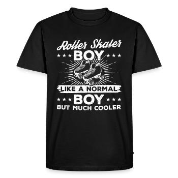 Patineur à roulettes Garçon Patineur à roulettes Garçon - T-shirt Premium bio Homme - noir - Devant - Nico (187cm)