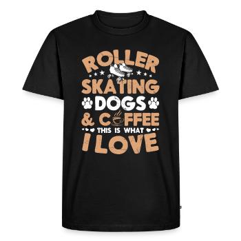 Dog Lover - Roller Skates Roller Skating Roller Sk - Men's Premium Organic T-Shirt - black - Front - Nico (187cm)