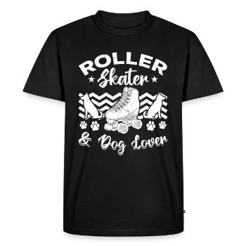 Roller Skating Dog Owner - Roller Skater & Dog Lov - Men's Premium Organic T-Shirt - black - Front - Nico (187cm)