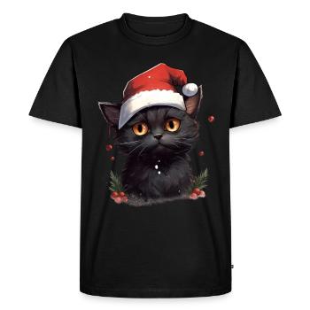 Souhaits de moustache - T-shirt Premium bio Homme - noir - Devant - Nico (187cm)