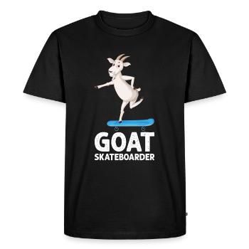 GOAT Skateboarder - Skateboard Drôle GOAT - T-shirt Premium bio Homme - noir - Devant - Nico (187cm)