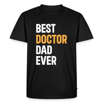 Meilleur Docteur Papa De Tous Les TTemps - Hôpital Docteur Papa - T-shirt Premium bio Homme - noir - Devant - Nico (187cm)
