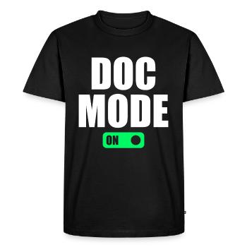 Doc Mode On - Medical Humor Hospital Doctor - Men's Premium Organic T-Shirt - black - Front - Nico (187cm)