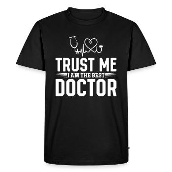 Médecin urgentiste - Croyez-moi, je suis le meilleur médecin - T-shirt Premium bio Homme - noir - Devant - Nico (187cm)