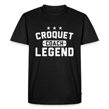 Joueur de croquet Légende de l’entraîneur de croquet - T-shirt Premium bio Homme - noir - Devant - Nico (187cm)