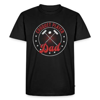 Jeu de croquet Croquet Daddy - Papa joueur de croquet - T-shirt Premium bio Homme - noir - Devant - Nico (187cm)