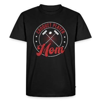 Jeu de croquet Croquet Mom - Maman joueuse de croquet - T-shirt Premium bio Homme - noir - Devant - Nico (187cm)