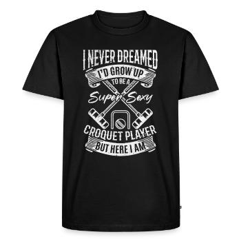 Jeu de Croquet Croquet Sport - Super Sexy Croquet pl - T-shirt Premium bio Homme - noir - Devant - Nico (187cm)