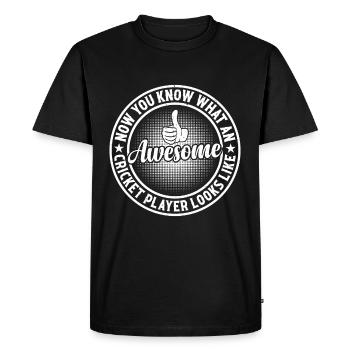 Jeu de cricket - Joueur de cricket génial - T-shirt Premium bio Homme - noir - Devant - Nico (187cm)