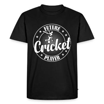 Futur joueur de cricket Cricket Bébé Cricket - T-shirt Premium bio Homme - noir - Devant - Nico (187cm)