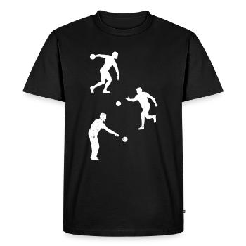 Silhouettes de boccia Silhouette de joueur de boccia - T-shirt Premium bio Homme - noir - Devant - Nico (187cm)