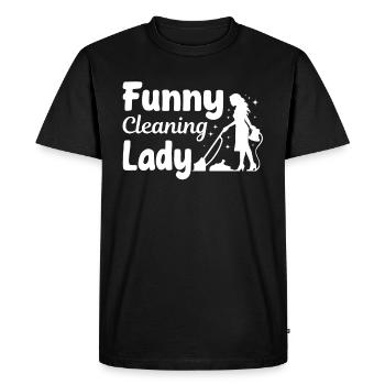 Femme de ménage Femme de ménage - Drôle de femme de ménage - T-shirt Premium bio Homme - noir - Devant - Nico (187cm)
