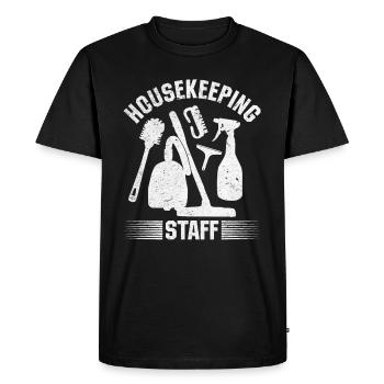 Housekeeping Staff Housekeeper House Cleaner - Men's Premium Organic T-Shirt - black - Front - Nico (187cm)