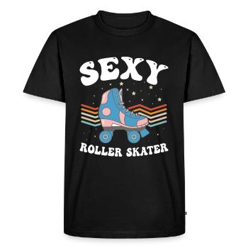 Patineur à roulettes sexy Patins à roulettes Patineur à roulettes - T-shirt Premium bio Homme - noir - Devant - Nico (187cm)