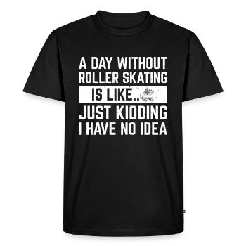 Patins à roulettes Patins à roulettes Patins à roulettes - T-shirt Premium bio Homme - noir - Devant - Nico (187cm)