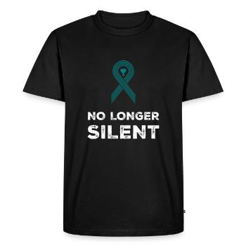 No Longer Silent, Sexual Assault Awareness Month - Men's Premium Organic T-Shirt - black - Front - Nico (187cm)