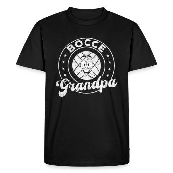 Joueur de pétanque Grand-père Joueur de boccia - Bocce Gr - T-shirt Premium bio Homme - noir - Devant - Nico (187cm)