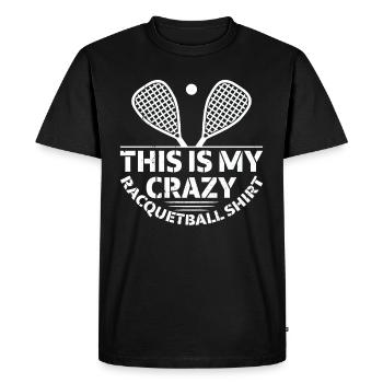 C’est ma chemise de racquetball folle Racquetball - T-shirt Premium bio Homme - noir - Devant - Nico (187cm)