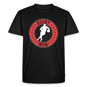 Rugby Mama Playing Rugby Mom - Men's Premium Organic T-Shirt - black - Front - Nico (187cm)