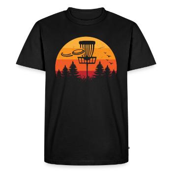 Disc Golf Basket - Disc Golf Player Disc Golf Disc - Men's Premium Organic T-Shirt - black - Front - Nico (187cm)