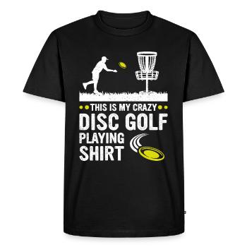C’est ma chemise de disc golf fou Disc Golf - T-shirt Premium bio Homme - noir - Devant - Nico (187cm)