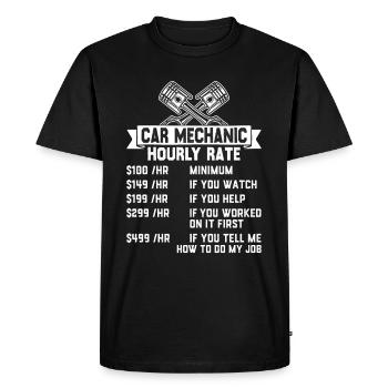 Mécanicien automobile Taux horaire Mécanicien drôle - T-shirt Premium bio Homme - noir - Devant - Nico (187cm)