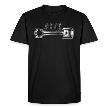 Mécanicien de voiture piston drôle mécanicien Stick Figure Me - T-shirt Premium bio Homme - noir - Devant - Nico (187cm)