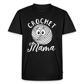 Crocheting Mama Crocheter Crochet Mama - Men's Premium Organic T-Shirt - black - Front - Nico (187cm)