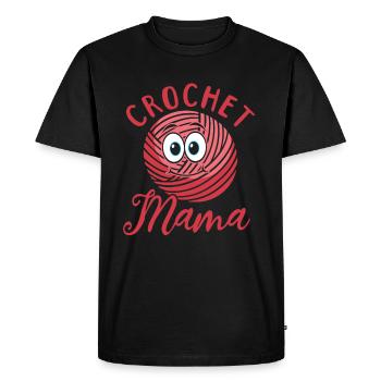 Crochet Crocheting Mama Crochet Mama - Men's Premium Organic T-Shirt - black - Front - Nico (187cm)