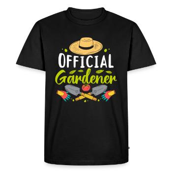 Landscaper Hobby Gardener Gardening - Official Gar - Men's Premium Organic T-Shirt - black - Front - Nico (187cm)